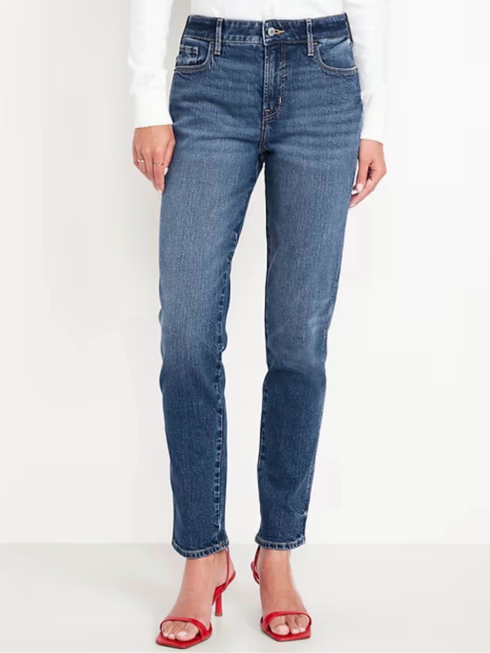 Old Navy High-Rise Vintage Slim Leg Secret-Smooth Pockets Denim Jeans SIZE 6